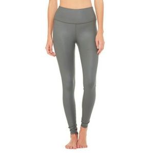 Alo high-waisted airbrush legging - slate glossy